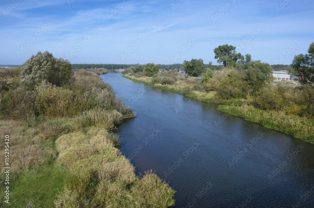 Belarus: the river Neman near the settlement Stolbtsy.
