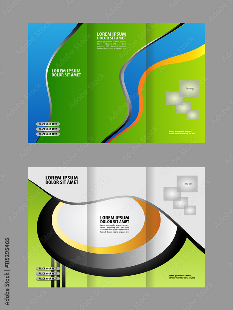 Vector modern tri-fold brochure design template
Vector modern tri-fold brochure design template
