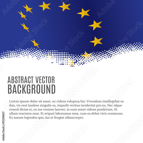 Vector background with European Union flag and copy space