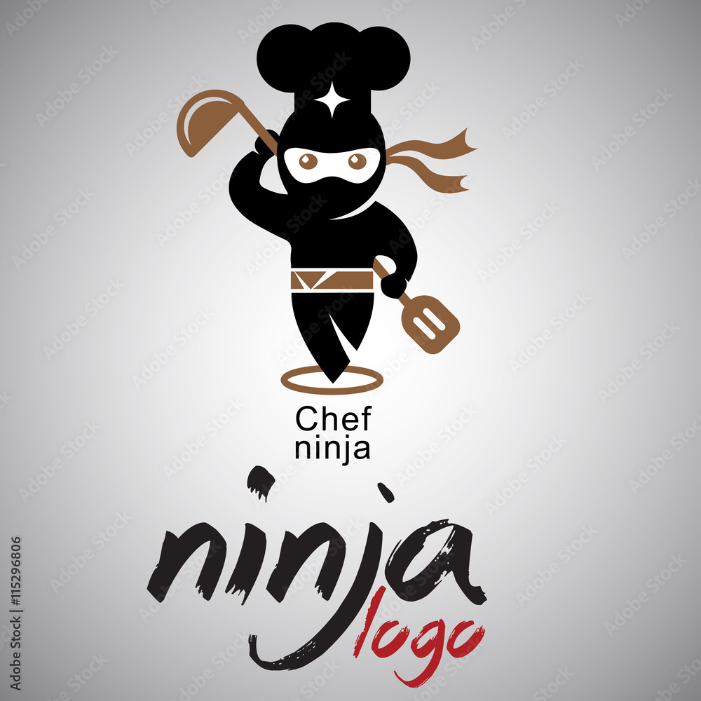 chef ninja logo Stock Vector Adobe Stock