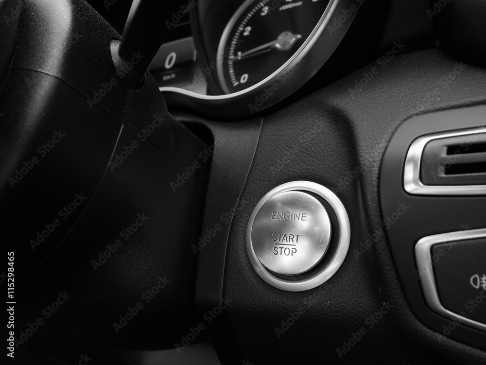 Start Stop Engine button in luxury car
