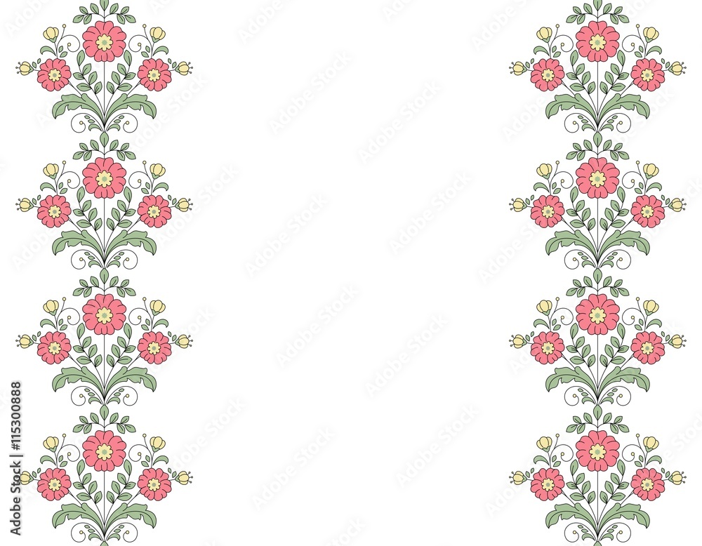 Invitation card with floral ornament. Invitation card with floral ornament.