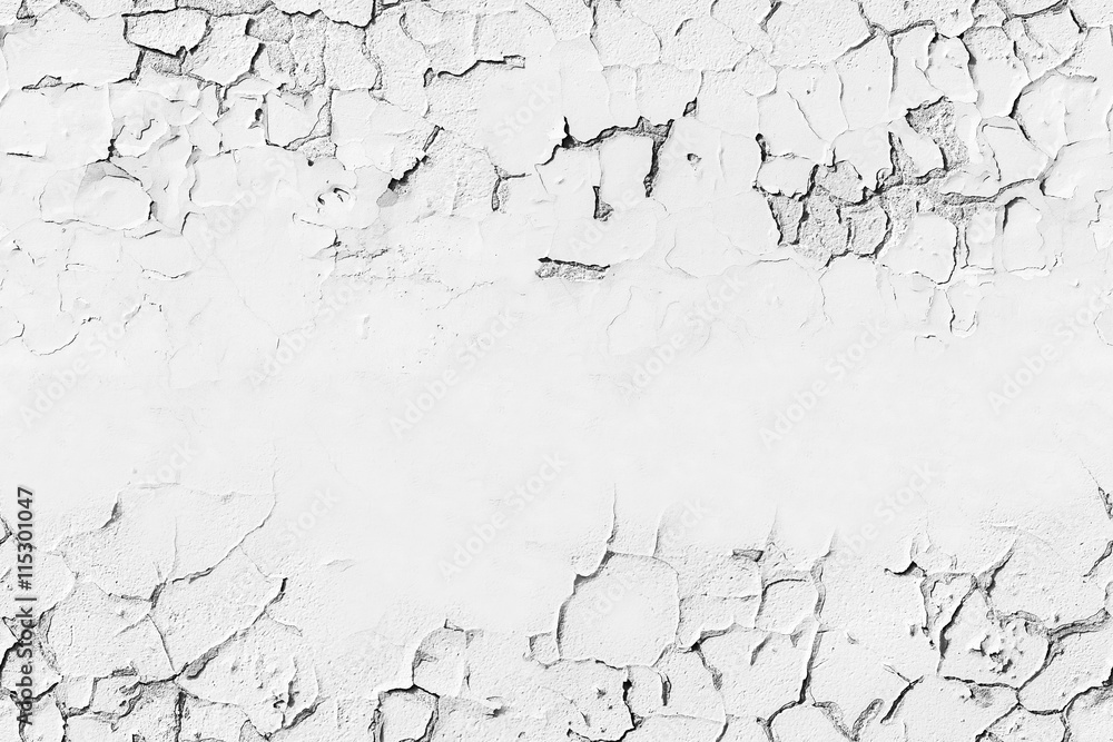 Obraz premium Wall with cracked paint layer, background