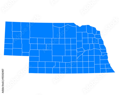 Karte von Nebraska