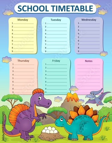 Weekly school timetable thematics 2