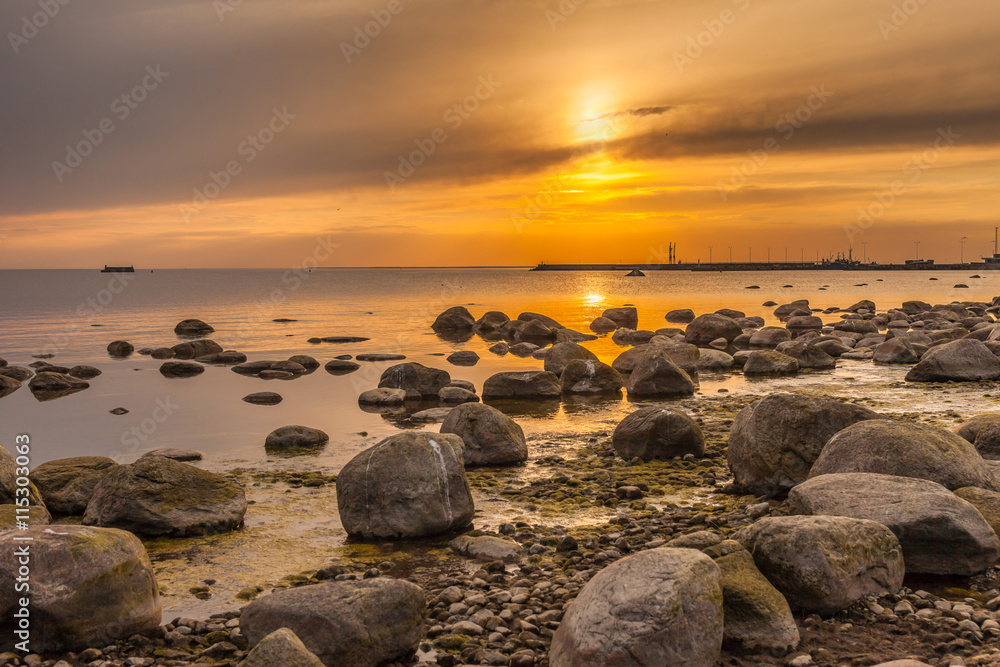 sunset at Baltic sea sunset at Baltic sea