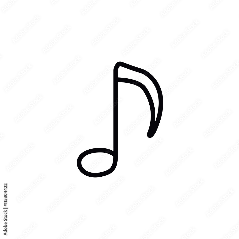 music note isolated icon design music note isolated icon design