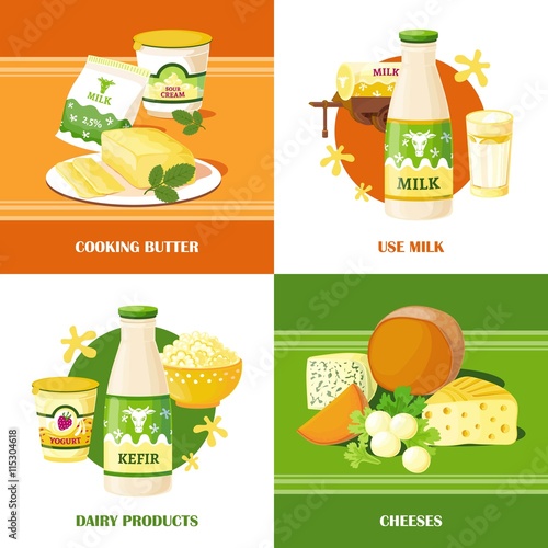 Milk And Cheese 2x2 Design Concept 