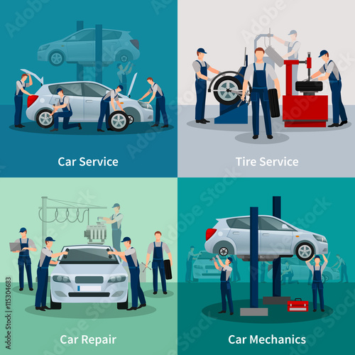 Car Service 2x2 Compositions