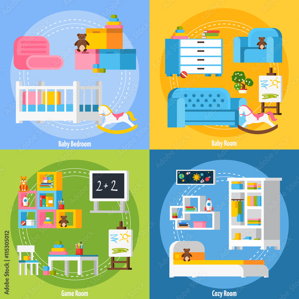 Baby Room Flat 2x2 Design Concept Baby Room Flat 2x2 Design Concept