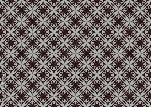 Abstract geometric floral ornament pattern. Vector