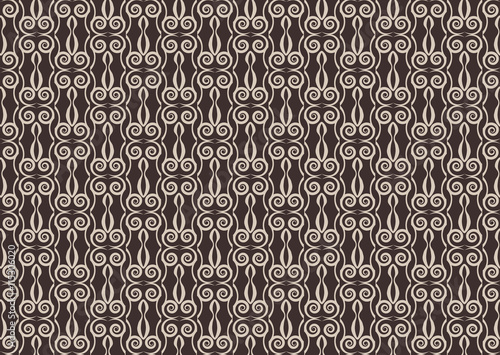Abstract geometric floral ornament pattern. Vector