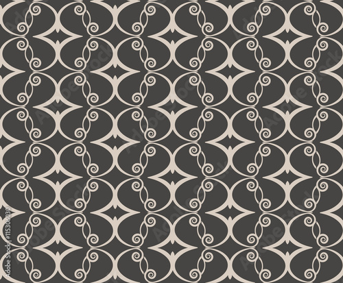 Abstract geometric floral ornament pattern. Vector