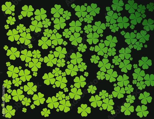 Green leaves pattern background. Vector