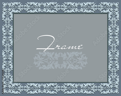 Vintage Abstract floral classic frame ornamented. Vector background for cards...