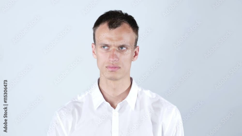 Portrait of a worried sad man Portrait of a worried sad man