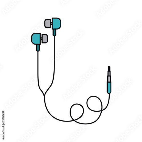 earphones  isolated icon design