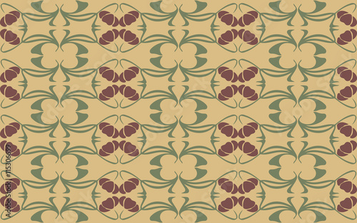 Abstract Flower Pattern background. Vector ornament pattern