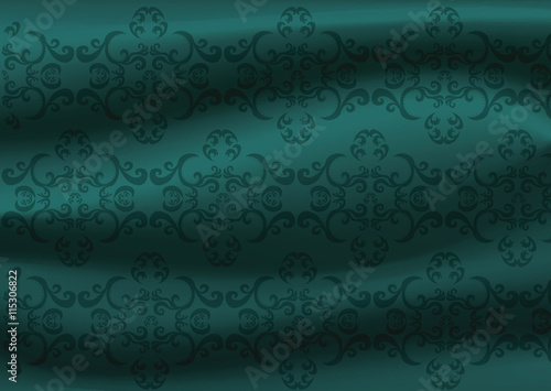 Abstract Floral ornament pattern on silk background. Abstract modern pattern ornament