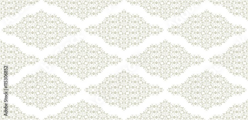 Vintage Damask floral classic pattern ornament. Vector background for cards, web, fabric, textures, wallpapers, tile, mosaic. Green color