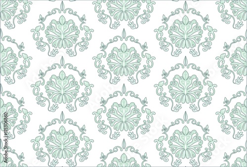 Vector Vintage Floral texture ornament wallpaper. Abstract floral Damask patt...