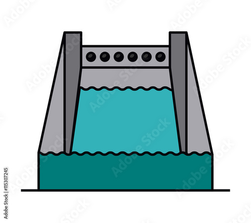 hydropower isolated icon design