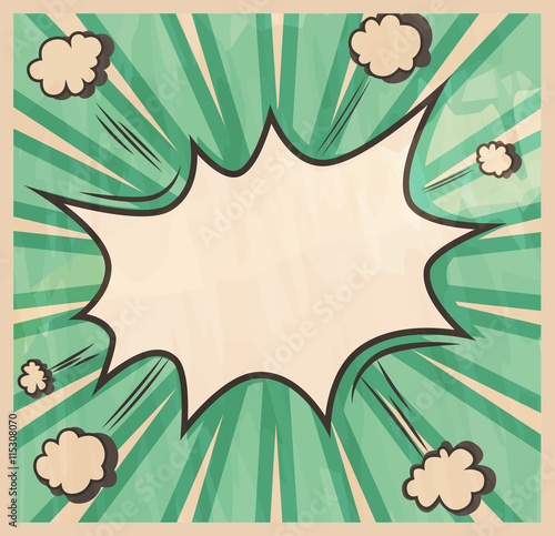 Background. Boom comic book explosion