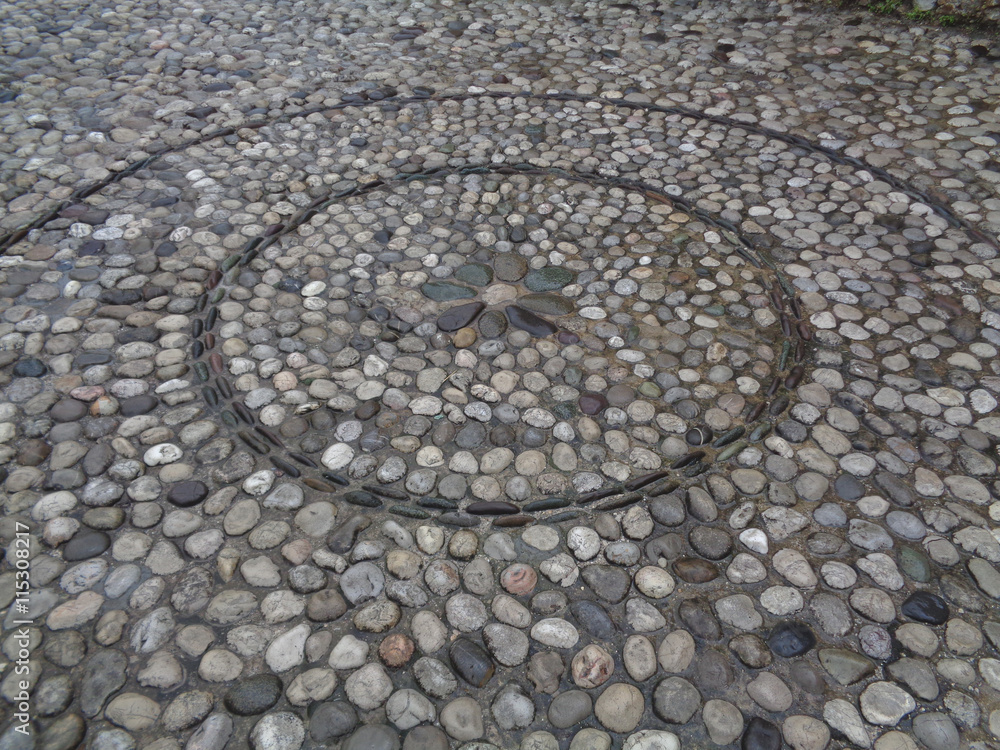 Flower Pattern Cobblestone Path in Mostar, Bosnia and Herzegovina Flower Pattern Cobblestone Path in Mostar, Bosnia and Herzegovina