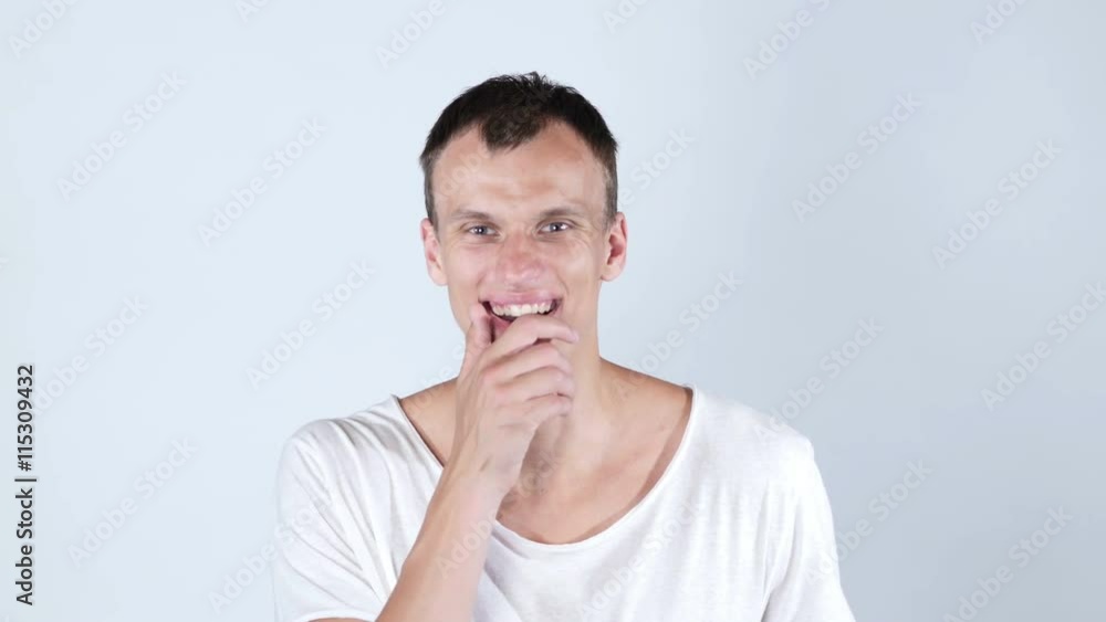 Portrait happy man celebrates success smiling . Financial freedom achievement Portrait happy man celebrates success smiling . Financial freedom achievement