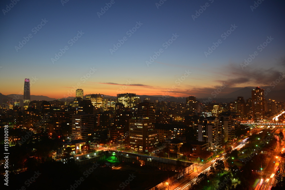 Fototapeta premium sunset in Santiago Chile