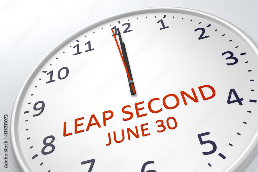 a clock showing leap second at june 30 a clock showing leap second at june 30