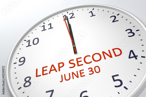a clock showing leap second at june 30