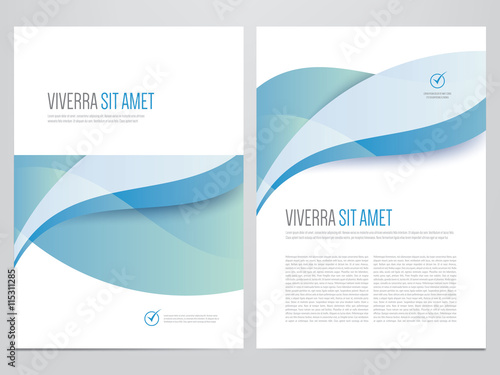 Brochure, annual report, magazine cover, flyer, poster vector template. Modern blue corporate design.
