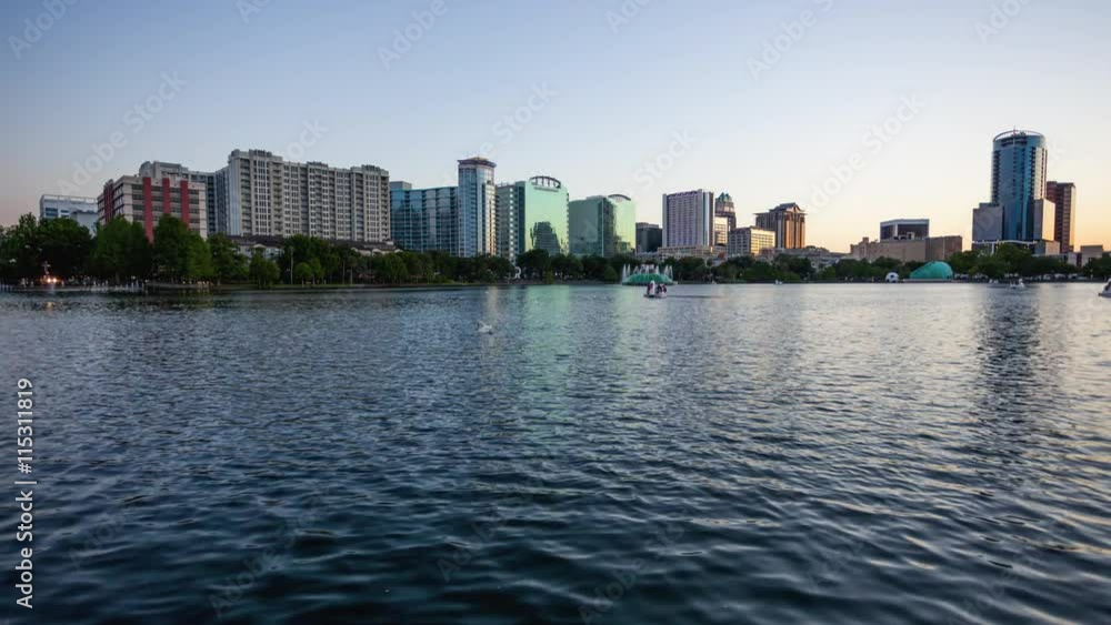 Orlando, Florida Cityscape - Day to Night City Skyline Time Lapse Orlando, Florida Cityscape - Day to Night City Skyline Time Lapse