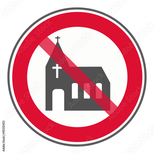 Kirche Schild Austritt