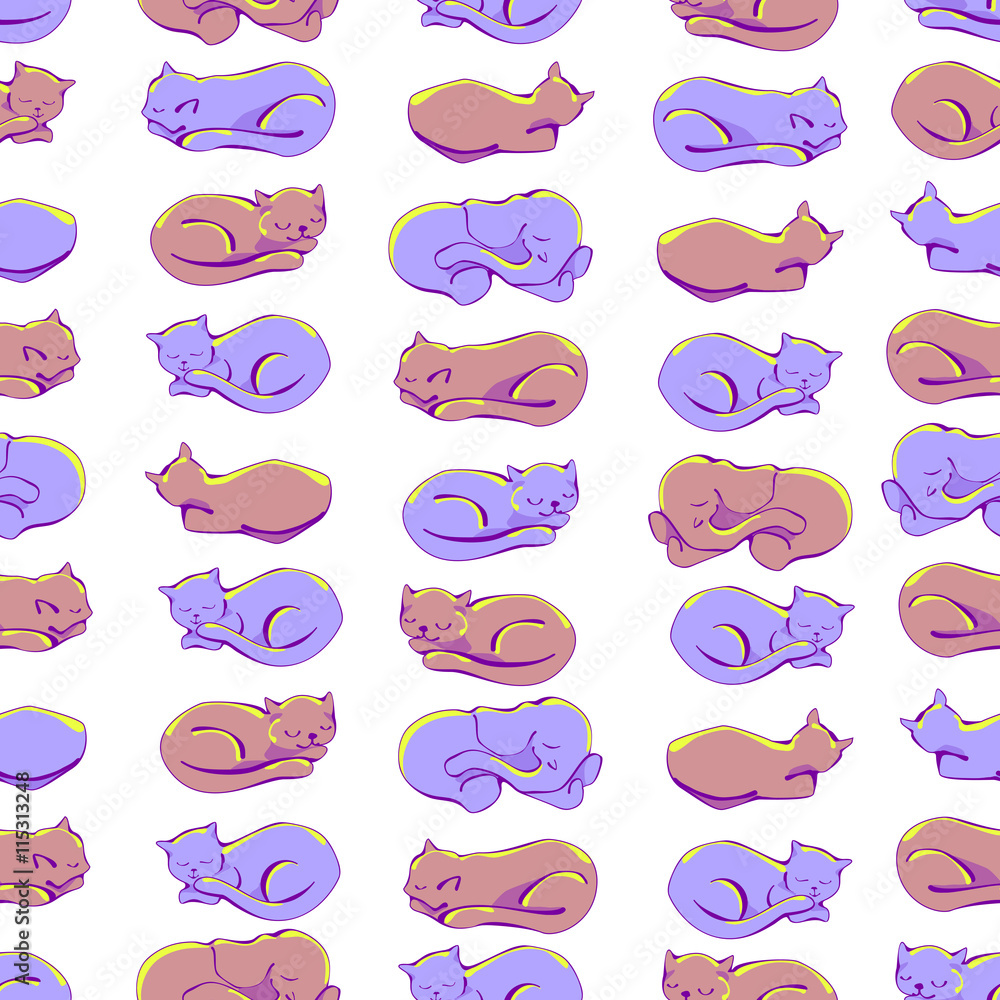 Sleeping kittens and elephant among them Sleeping kittens and elephant among them