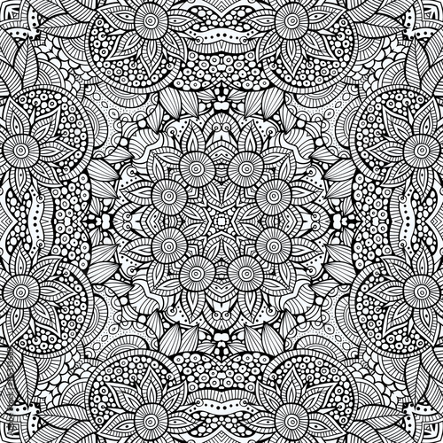 Abstract vector decorative ethnic seamless pattern