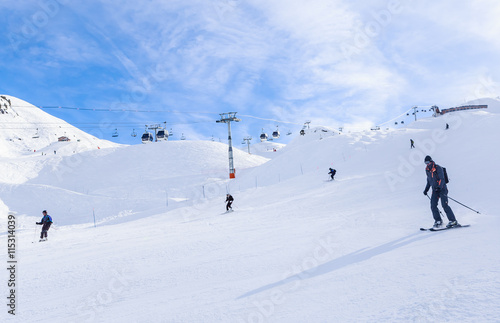 On the slopes of the ski resort of Meribel. France © Nikolai Korzhov