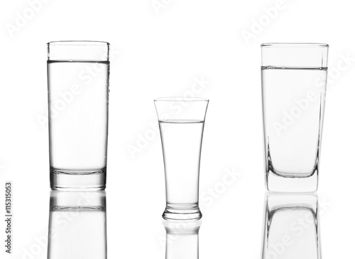  Water glass isolated with clipping path
