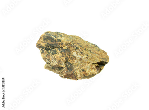 Natural stone on white background