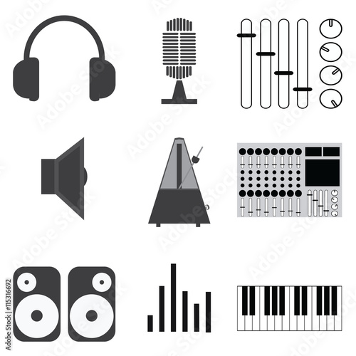Music Icons and vector.
