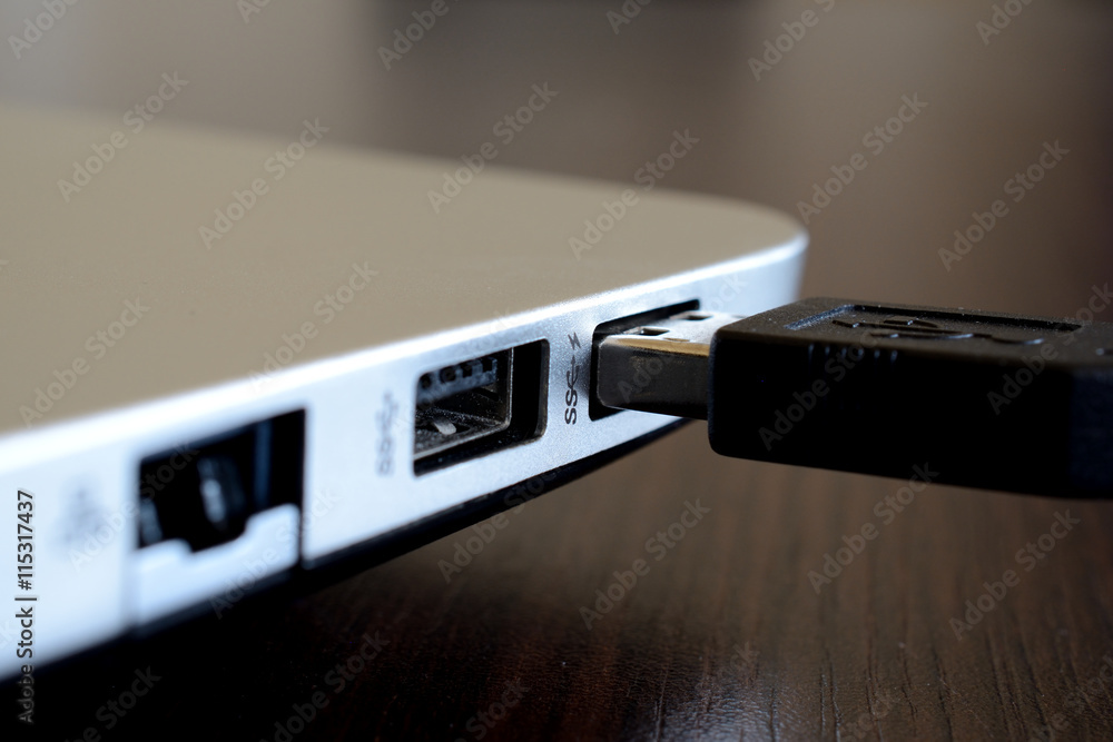 USB plug and slots Stock-Foto | Adobe Stock