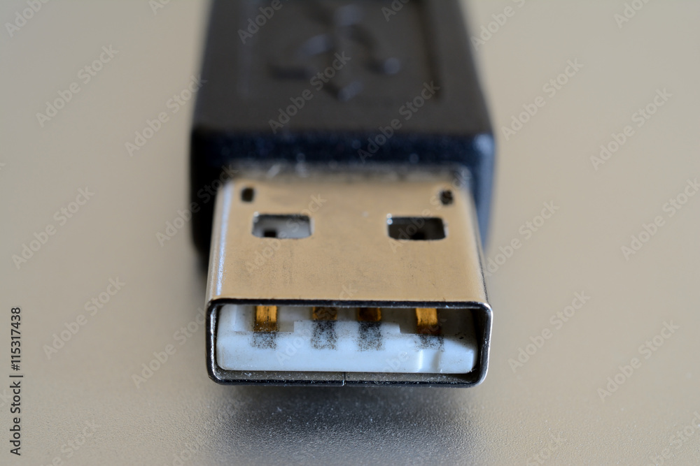 USB plug closeup USB plug closeup