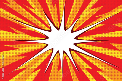 Comic book explosion bubble pop art