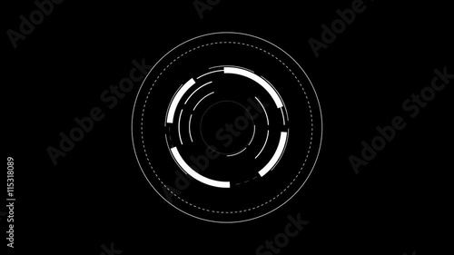 3 HUD circle interfaces with different colors