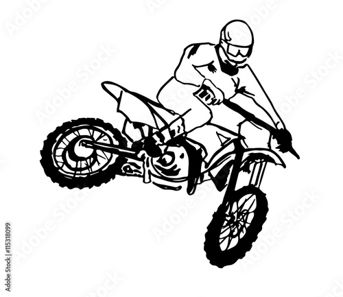motocross racer illustration