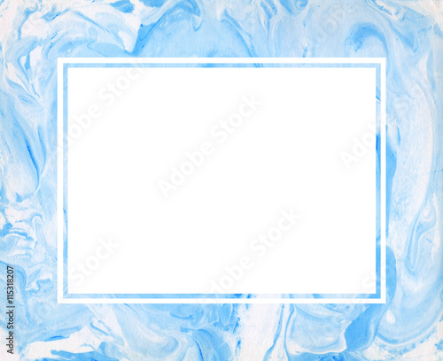 Hand painted marble frame.