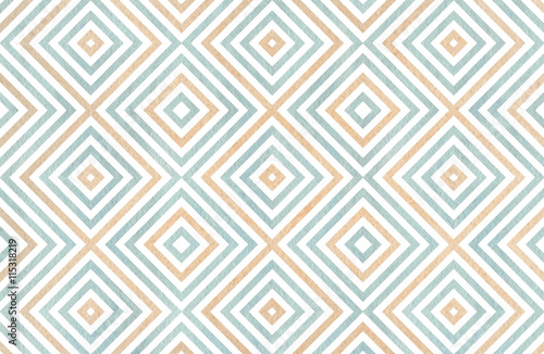 Geometrical pattern in blue and beige colors.