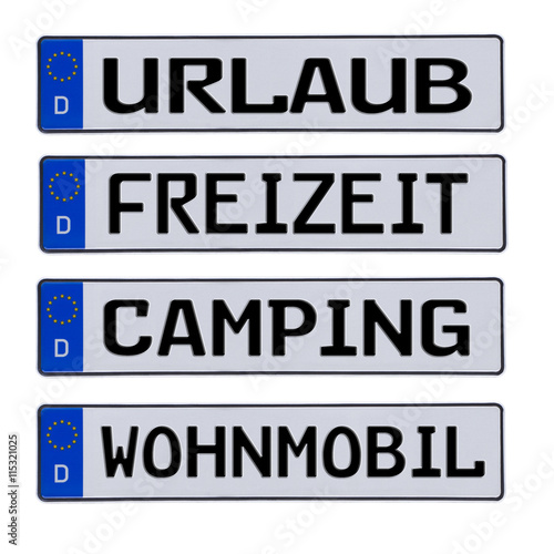 Autoschilder Freizeit