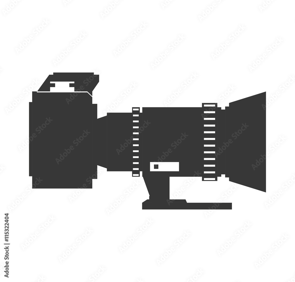 Gadget concept represented by silhouette of camera icon. Isolated and flat illustration Gadget concept represented by silhouette of camera icon. Isolated and flat illustration